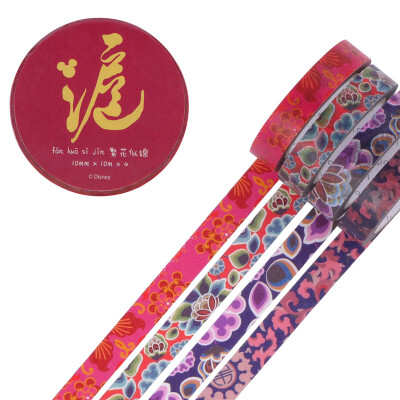 

Kinbor × Disney 4 rolls 10mm 10m hand book&paper tape hand book stickers stickers flowers DDB64129