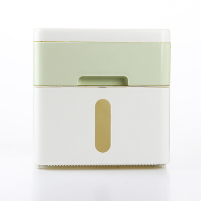 

Additives paper towel box bathroom wall-mounted three-layer storage paper towel toilet tissue box frame free punching toilet paper roll paper storage rack large WSF-2019