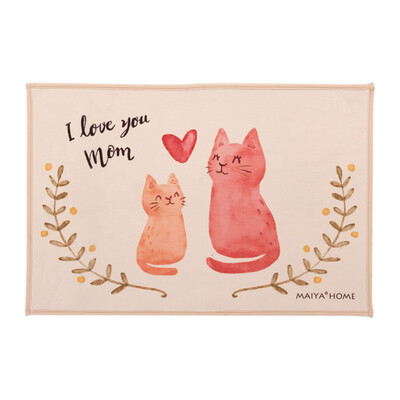 

Maiya mats cartoon printing coral velvet bathroom kitchen door mat pad 40 * 60cm cat doll
