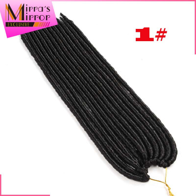 

Wholesale 9packs/Lot crochet twist hair synthetic faux locs crochet hair Kanekalon Soft dread Fauxlocs 14'' 18" for black women