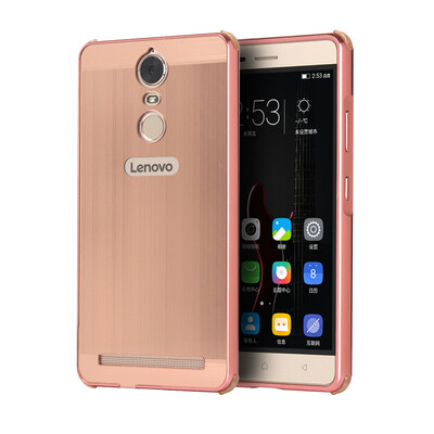 

Корпус для Lenovo K5 Примечание Алюминиевый бампер + акриловая панель Назад Глянцевая обложка для ноутбука Lenovo Vibe K5 Note Pro