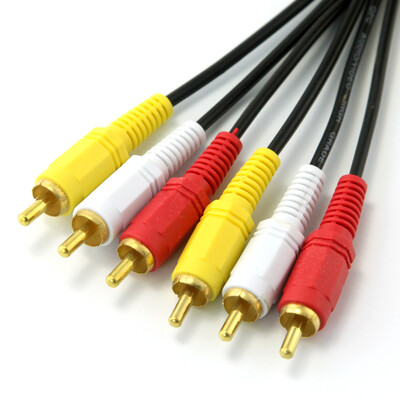 

eKL 35mm a two audio cable 5 meters male to male 35 audio to 2RCA double lotus head mobile computer TV audio amplifier transfer wiring
