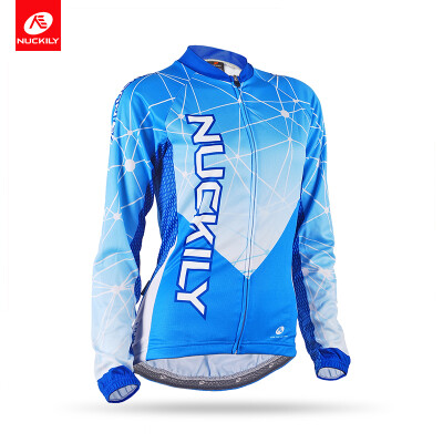 

NUCKILY Winter Cycling Jersey Sublimation Printing Breathable Long Thermal Fleece Sport Wear For Cyclist GE009