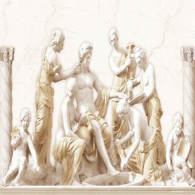 

Custom Photo Wallpaper 3D European Roman Statues art Wall Mural Living Room Retro Sofa Backdrop 3D Wallpaper Mural Wall Painting