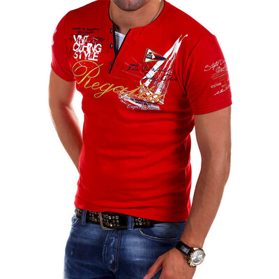 

Plus Size Mens Fashion Personality Cultivating Short-sleeved T-Shirts S-4XL