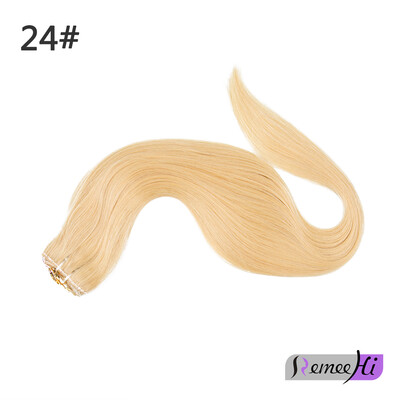 

Remeehi Full Head 16"24" Thick Invisible Miracle Wire Flip In Remy Human Hair Extensions Any Colors 120g Width 28CM