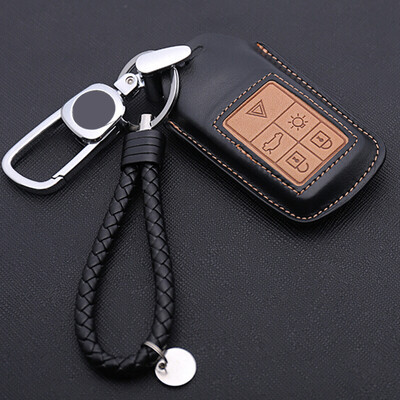 

Huashi Volvo Key Bag Volvo Leather Key Case Keychain Cover Refit Special 6 Button Fashion Black