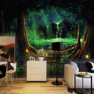 

Wall Home Decor Custom Photo Wallpaper 3D Abstract Forest Waterfall Animal Children Room Bedroom Non-woven Wallpaper Murals 3D