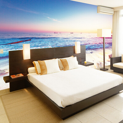 

Custom 3D Stereo Mural Wallpaper Romantic Mediterranean Beach Murals Non-woven Living Room Bedroom TV Backdrop Photo Wallpaper