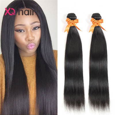 

7A Malaysian straight hair 2pcs/lot XQ Hair Products Malaysian virgin hair straight natural color malaysian human hair weave