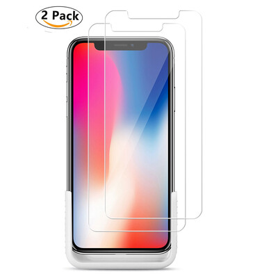 

2Pack GiGiboom HD закаленное стекло Screen Protector [Case Friendly] [Anti-Scratch] для Apple iPhone X / 10 Screen Film