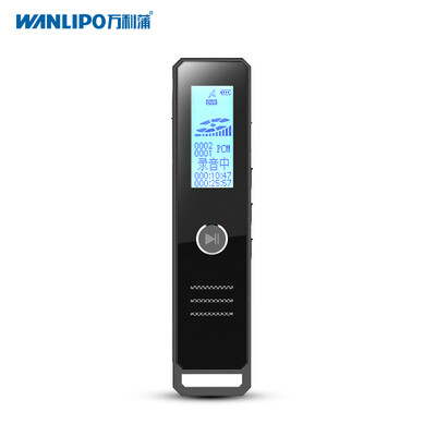 

Wanli Po WANLIPO Voice Recorder Watch Bracelet HD Distance Diaphanes Sound Control Learning Conference Law Enforcement Forensics Monitor MP3 Lossless Player W1 8G Black