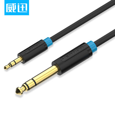 

Wei Xun VENTION 35 to 65 audio cable male to male 35mm to 65mm mobile phone audio speaker amplifier mixer connection cable 635mm audio cable 10 meters black BABBL