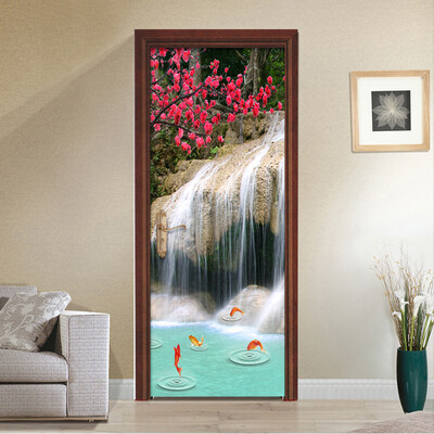 

HD Waterfall Nature Landscape Mural Обои Гостиная Спальня Настенная роспись Наклейка Самоклеящийся домашний декор 70см x 200см