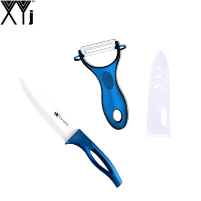 

XYJ Brand Sharp Ceramic Knives Set Blue Handle 6" Chef knife With Peeler Best Cooking Tools 2pcs Kitchen Accessories Best Gifts