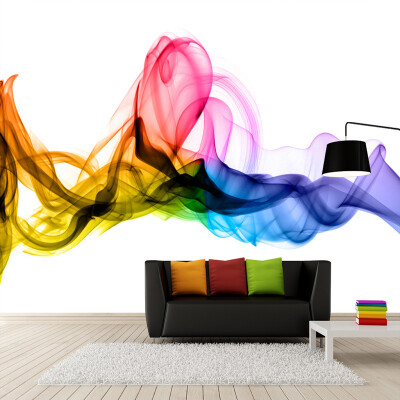 

Modern Abstract Art Color Smoke Photo Mural Wallpaper Personality Creative Living Room Study Gallery Home Decor Fresco Wallpaper