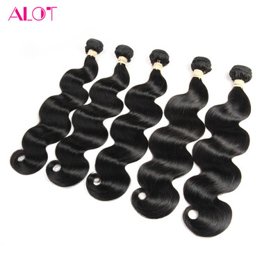 

Alot Peruvian Body Wave Hair 5 pcs a lot 8-28 inch 100% Remy Human Hair