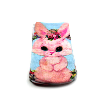 

Charming Unisex 3D Printed Cute Cartoon Soft Cotton Hosiery Short Ship Socks - Bunny