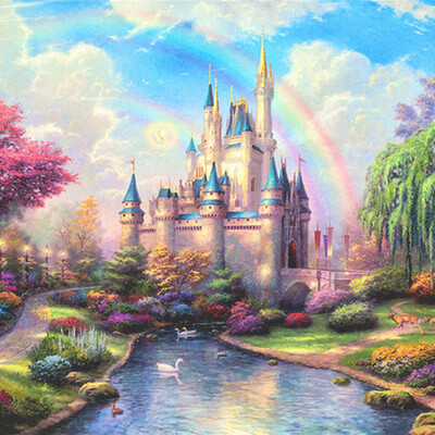 

Custom 3D Mural Bedding Room TV Sofa Wall Backdrop Fantasy Castle Entrance Children's Room Kids Wall Mural Decor Photo Wallpaper