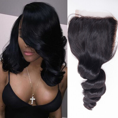 

Malaysian Loose Wave Human Hair Closure 4*4 Remy Virgin Hair