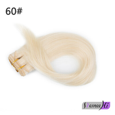 

Remeehi Full Head 16"24" Thick Invisible Miracle Wire Flip In Remy Human Hair Extensions Any Colors 120g Width 28CM