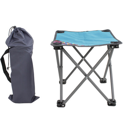 

Easy Tour Easy Tour Portable Folding Bench Car Small Mazar Outdoor Fishing Chair Indoor Beach Leisure Stool National Wind Blue