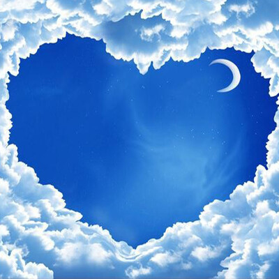 

Custom 3D Wallpaper Heart-shaped Blue Sky White Clouds Ceiling Frescoes Living Room Bedroom Ceiling Wall Papers Home Decor