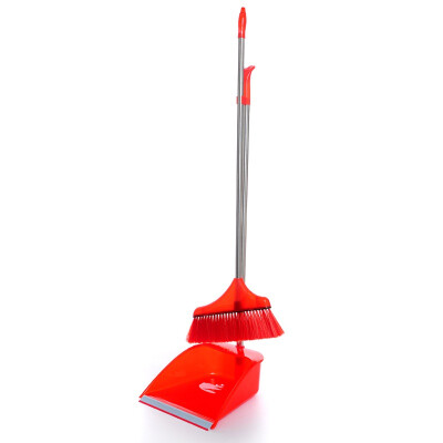 

Sushi source of the broom to the stainless steel rod broom dustpan set red G01432
