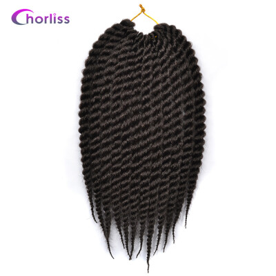 

Chorliss 12" Synthetic Ombre Color Braiding Hair Extensions Mambo Twist Crochet Braids Hair burgundy 75gpack