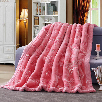

Brata Wedding blanket Silk ribbon embroidery Thickened Raschel Blanket