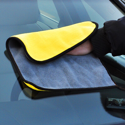 

Yuka card YUECAR car wash towel double color thickening coral fleece car cloth absorbent towel 40 60cm single