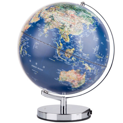 

Deli 2164 LED light three-dimensional relief globe standard teaching high-definition Chinese&English control 25cm