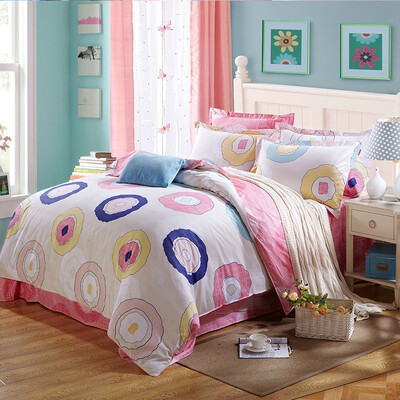 

Sheng Wei bedding sets cotton printing four-piece high-profile high-density bedding cotton bed sheets quilt Sabranca 15 18 m bed general 200 230cm