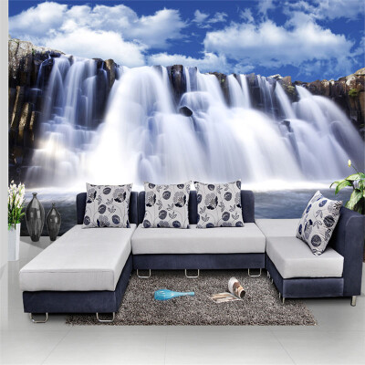 

3D Wall Mural Wallpaper Landscape For Living Room Seamless Wall Paper Natural Mural Waterfalls Papel De Parede Wall Coverings