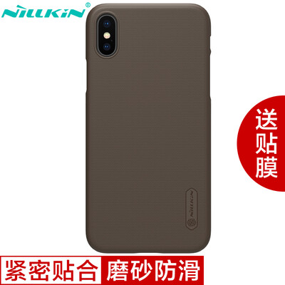

Нил Gold (NILLKIN) Apple iPhone X матового телефон случай / защитный чехол / мобильный телефон устанавливает Браун