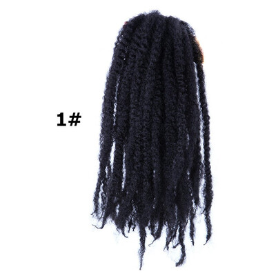 

18" Marly Hair Crochet Braids 30 Roots Bug Marley Braiding Hair Synthetic Bulk Hair Extension Low Temperture Fiber Rated 50