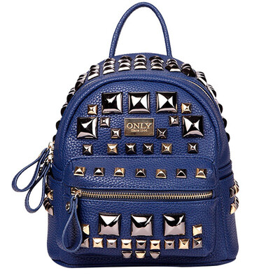 

ONLY Tide Women&39s Bag Academy Wind Korean casual travel backpack rivet shoulder bag -1401002 black