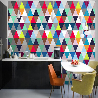 

Custom Wallpaper Non-woven Wallpaper Modern Minimalist 3D Stereo Abstract Geometric Lattice Wall Decorations Living Room Wall