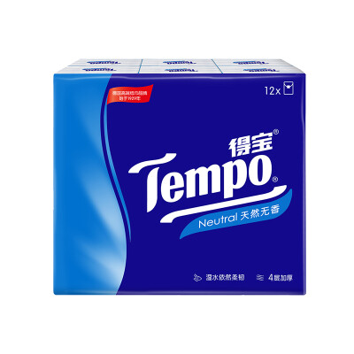 

Tempo handkerchief paper mini 4 layer thickening 7 * 12 package natural and tasteless