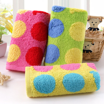 

Gold towel home textile cotton childrens towel flawless soft face towel three loaded red yellow green 51g strip 48 24cm
