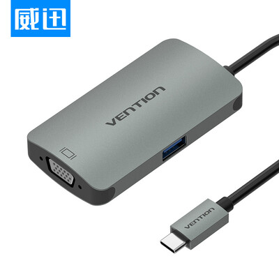 

VENTION Type-C to VGAUSB30 Converter Apple Computer Type-C Notebook Docking Connection Monitor TV Gray 01 Meter CGJHA