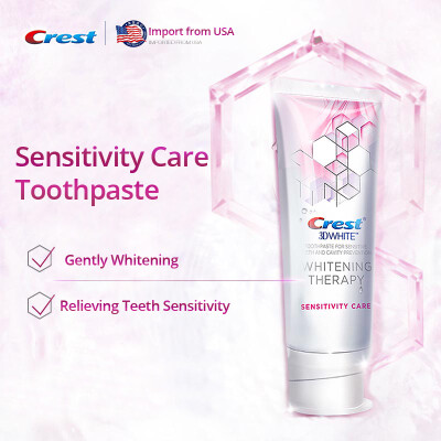 

Crest 3D Sensitivity Care Toothpastes Tooth Gentle White Whitening Toothpastes Therapy 116g*1 piece