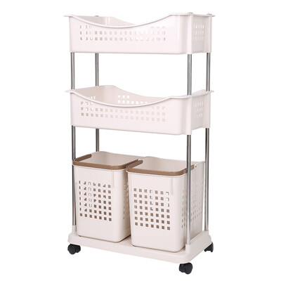 

Youjia heightening multi-layer three-layer pulley multi-function double basket rack storage rack U-6178