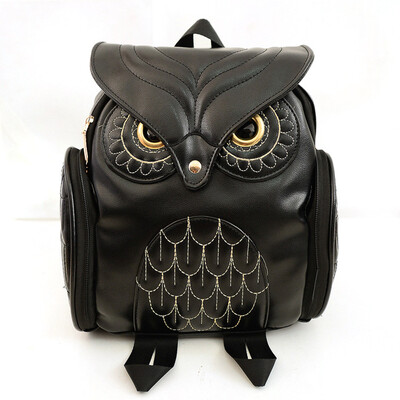 

горячая продавать к 2016 году милый сова рюкзаки девочек - подростков и мило пу кожи детей школьными портфелями золотое плечо рюкзак
