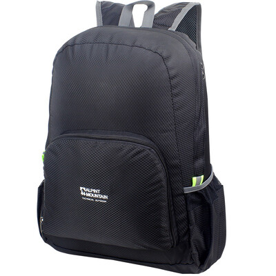 

El Monte outdoor men&women can be folded backpack mountaineering bag portable leather bag waterproof wallet bag travel bag 630-726 black
