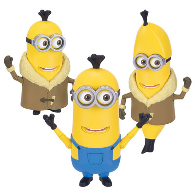 

Little yellow man 3 "little yellow people big eyes cute" despicable me luxury dress change three-in-one movie around the changeable doll Kevin Kevin