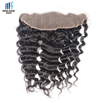 

kiss hair deep wave lace frontal remy Brazilian human hair ear to ear lace frontal cheap 413 frontal