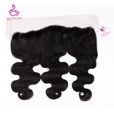 

Silkswan Hair 13x4 Pre Plucked Full Lace Frontal Closure Peruvian Body Wave Frontal Remy Human Hair Free Shipping 8-18inch