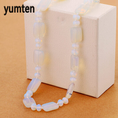 

Yumten Opal Power Necklace Square Природные камни Кристалл Женские украшения Vintage Unicornio Acesorios Uncharted Teen Wolf Soy Choker