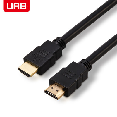 

UAB HDMI cable 20 version 2K4K digital HD cable 3D video cable laptop TV projector set-top box display cable flat cable black 2 meters